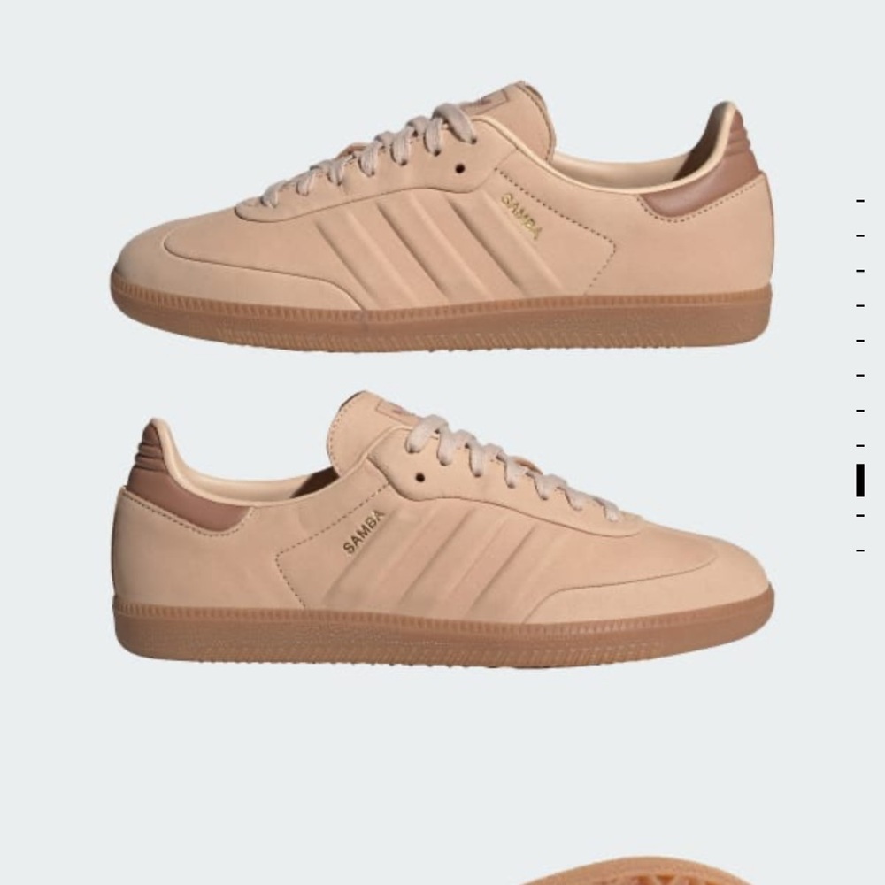 Light pink/creamy pink leather sambas